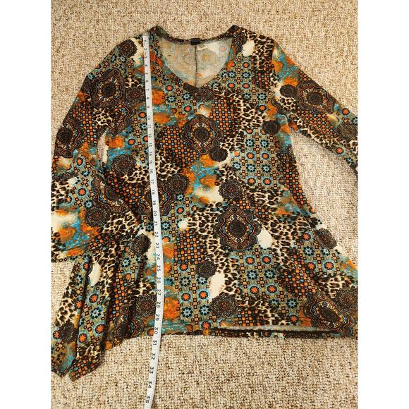 ๐ WinWin Flare Hem Boho Tunic Top โ Size L/XL - Picture 4 of 6